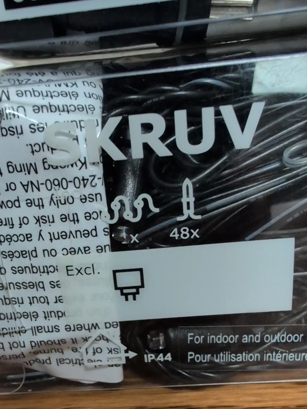 NWT IKEA SKRUV Black String Lights